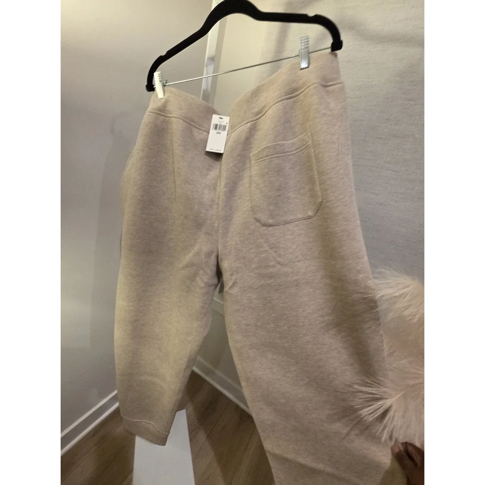 NWT Polo Ralph Lauren Men's Double Knit Tech Joggers 2XB Beige /Brown Pony